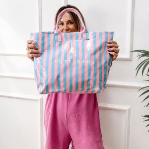 BOLSO TOTE CELESTE