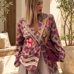 CHAQUETA ESTAMPADA CORAZÓN